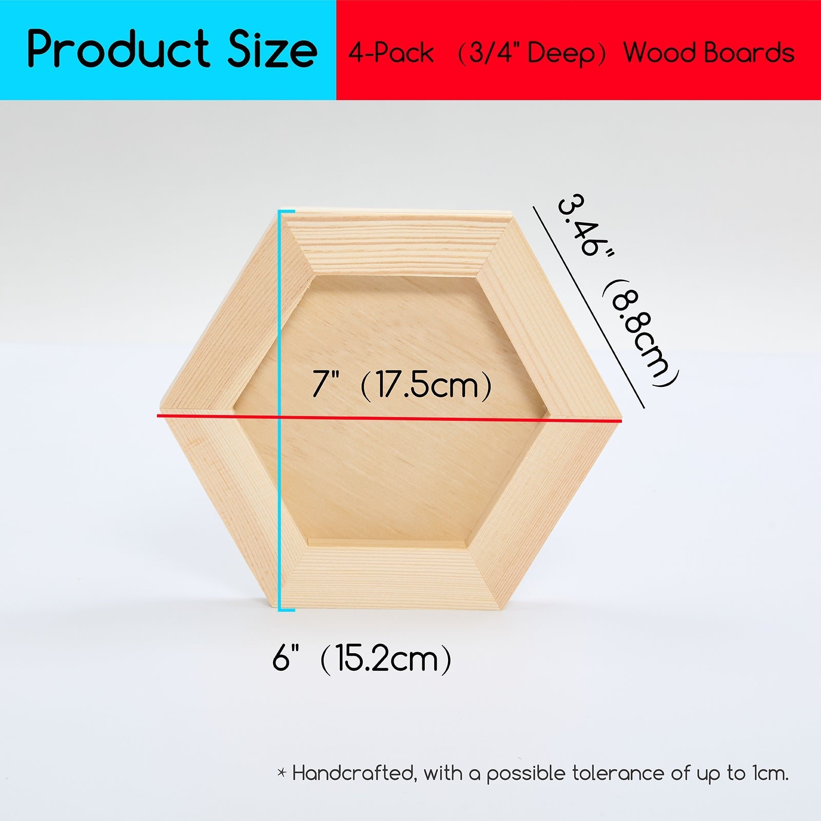 MEEDEN Hexagon Wood Canvas Panels