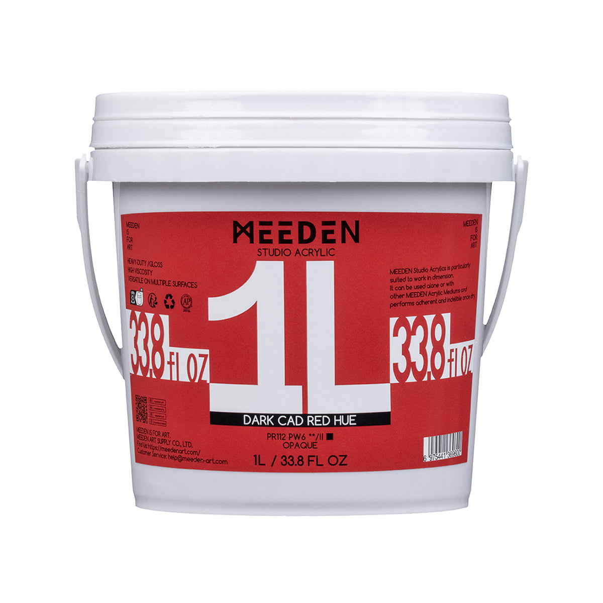 MEEDEN Studio Acrylic Paint, 1 L / 33.8 oz, 6 Colors