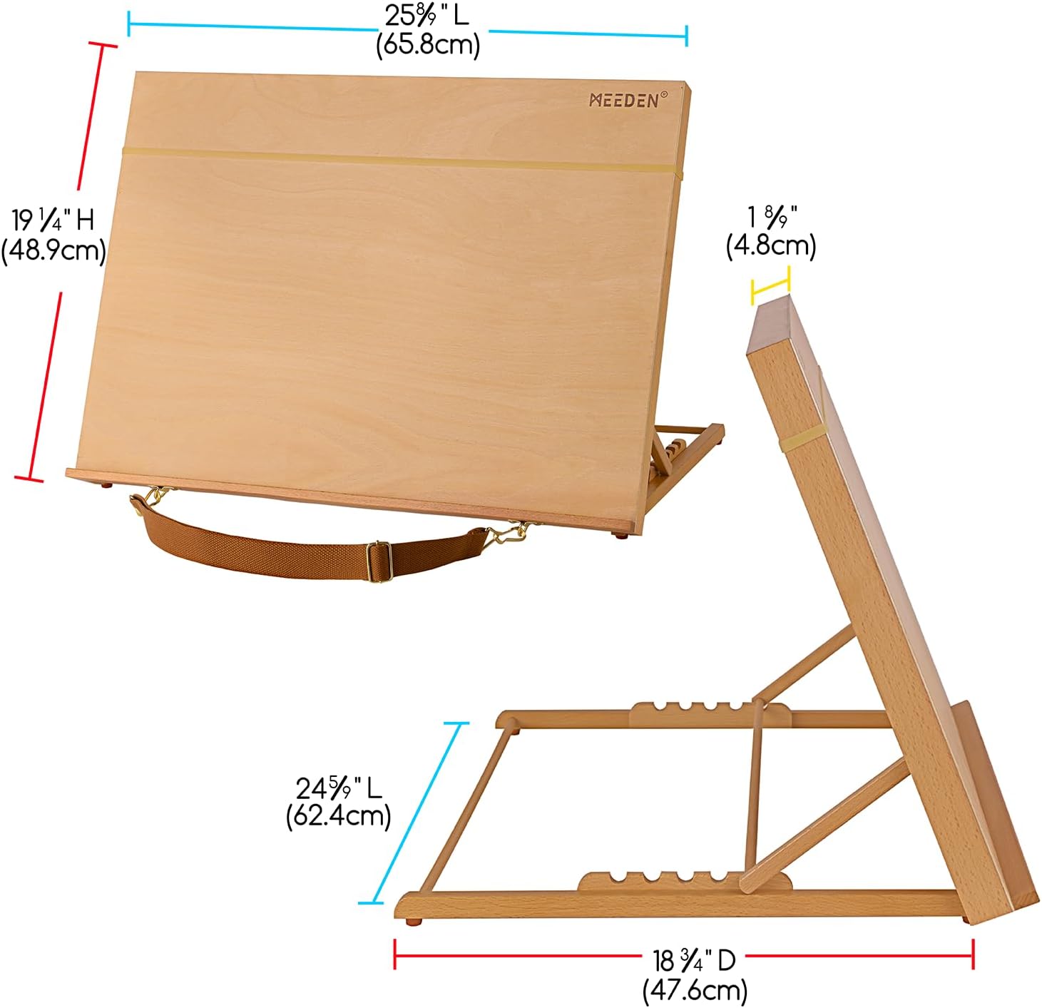 MEEDEN Large Studio Artist Sketching Tabletop Easel-HJ-A2