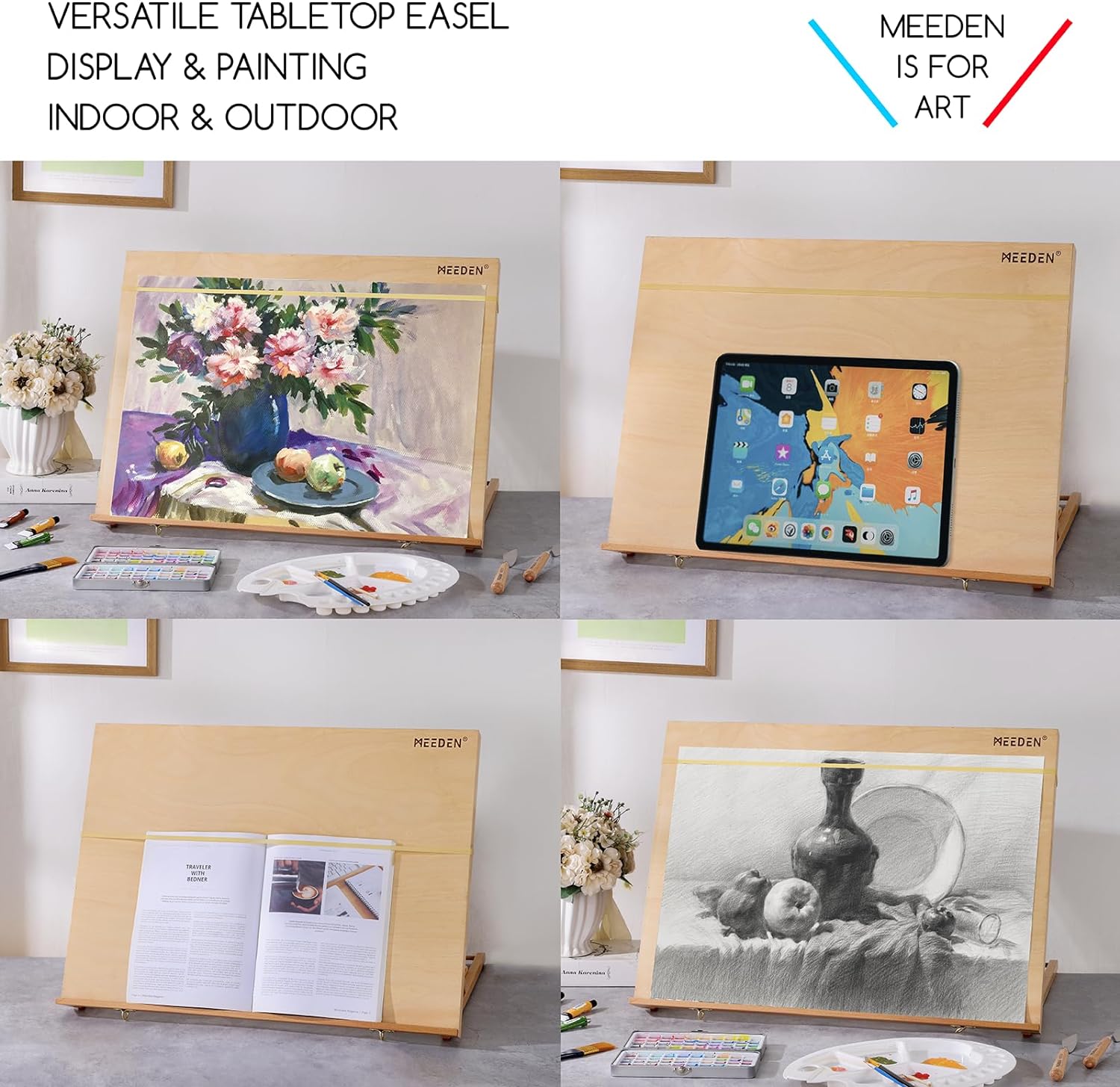 MEEDEN Large Studio Artist Sketching Tabletop Easel-HJ-A2