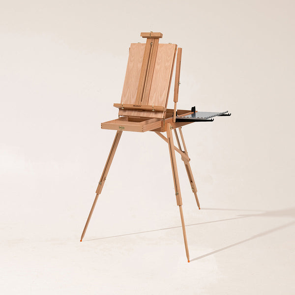 MEEDEN Foldable Beechwood French Easel with Drawer, Palette & Metal Tray – Natural