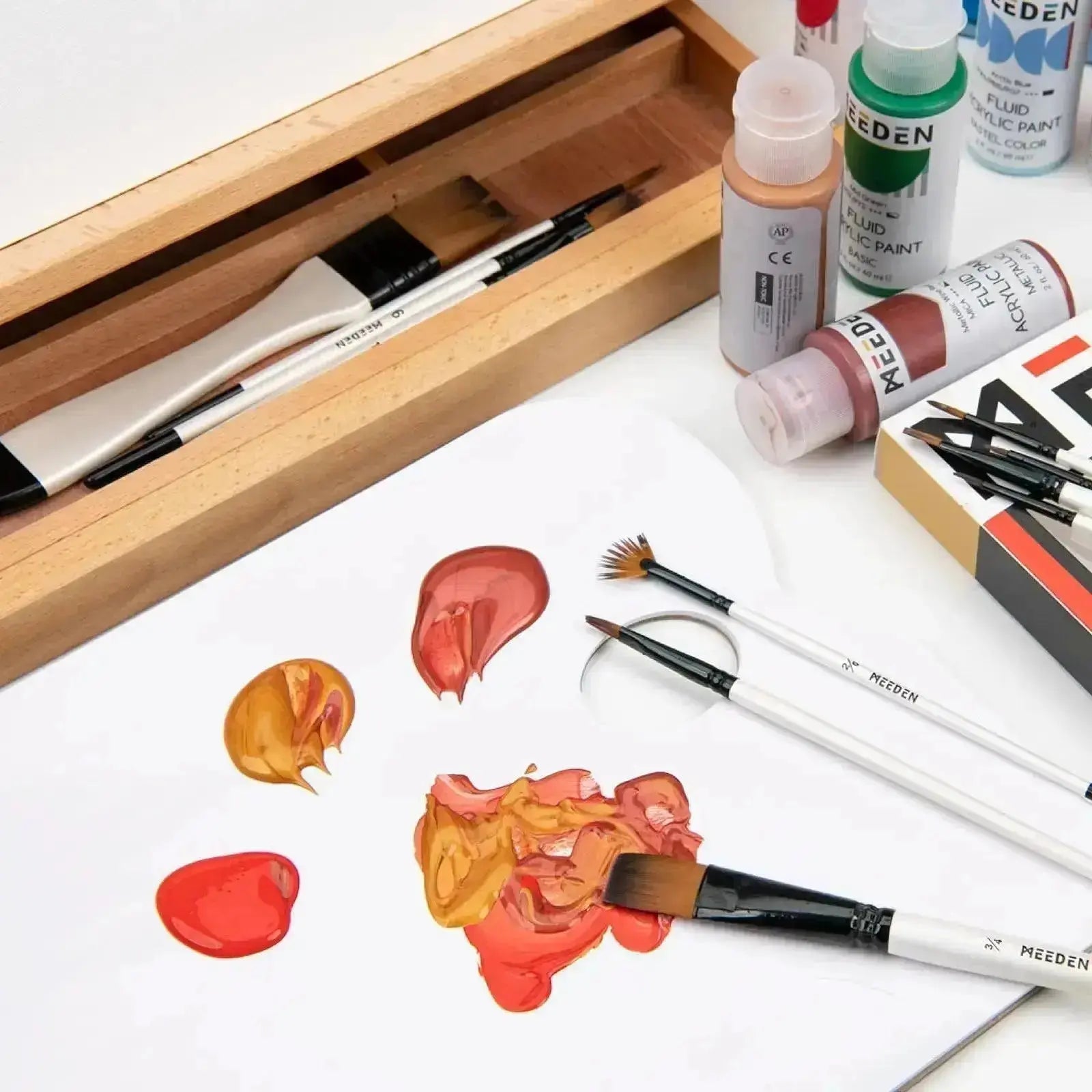 MEEDEN 12 Pcs Acrylic Paint Brushes Set - MEEDEN ARTBrushes