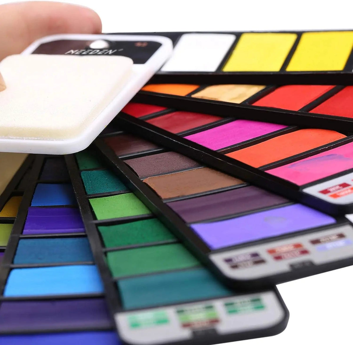 MEEDEN Watercolor Paint Set, 42 Assorted Colors Foldable Paint Set with 4 Brushes MEEDEN