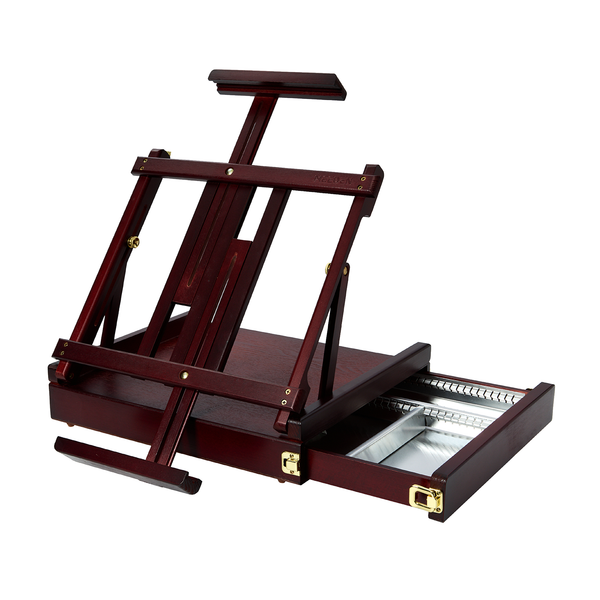 MEEDEN Artist Tabletop Easel with Metal Lined Drawer-W05B-Cherry Walnut