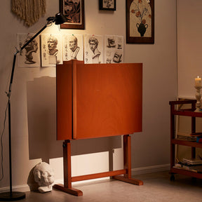 MEEDEN Extra Large Wooden Drafting Table, Light Walnut