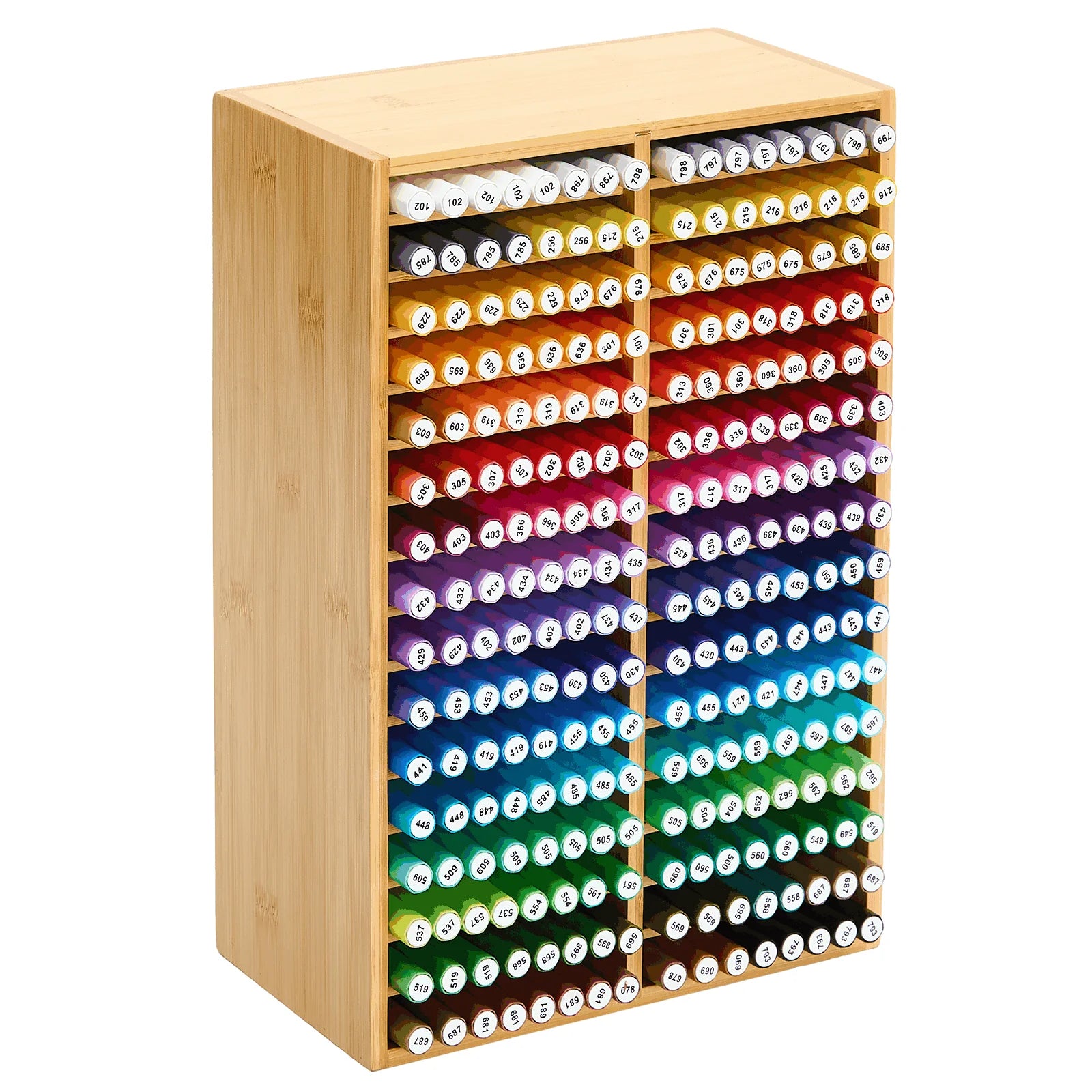 MEEDEN Acrylic Markers, Bamboo 32 Compartments Holder & Heavyweight Sketchbook Paper Pad Set