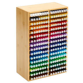 MEEDEN Acrylic Markers, Bamboo 32 Compartments Holder & Heavyweight Sketchbook Paper Pad Set