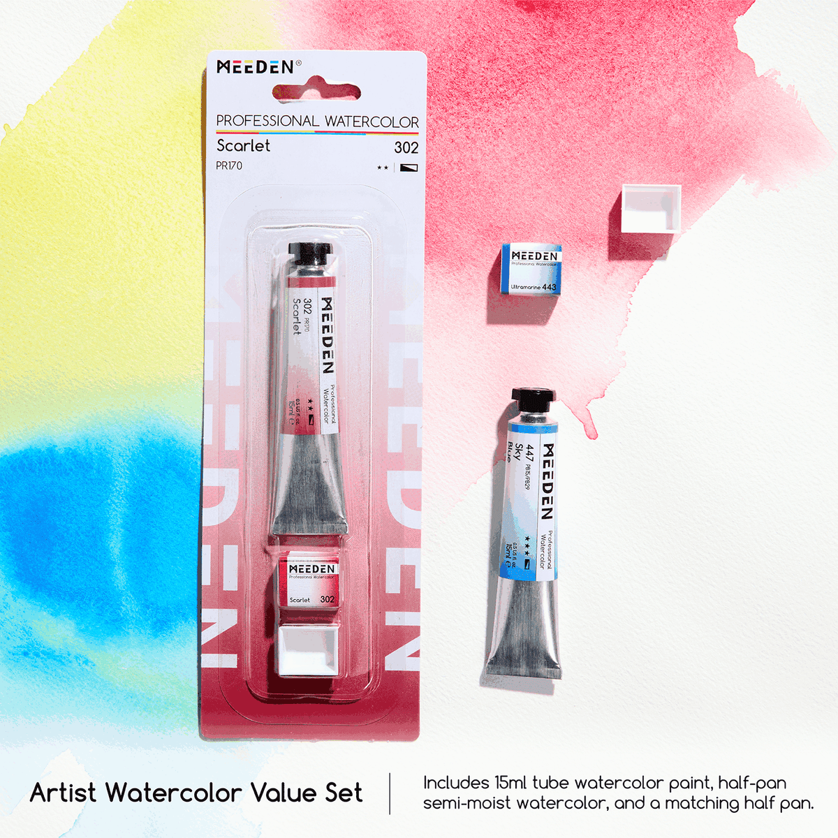 MEEDEN Watercolor Paint, 15ml/0.5oz