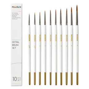 MEEDEN 10 Pcs Detail Paint Brush Set