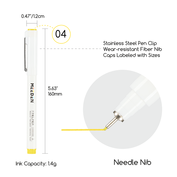 MEEDEN 12-Color Fineliner Set – 0.4mm Colored Pens, Waterproof Archival Ink for Journaling & Illustration