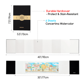 MEEDEN Watercolor Sketchbook - Portable, Acid-Free