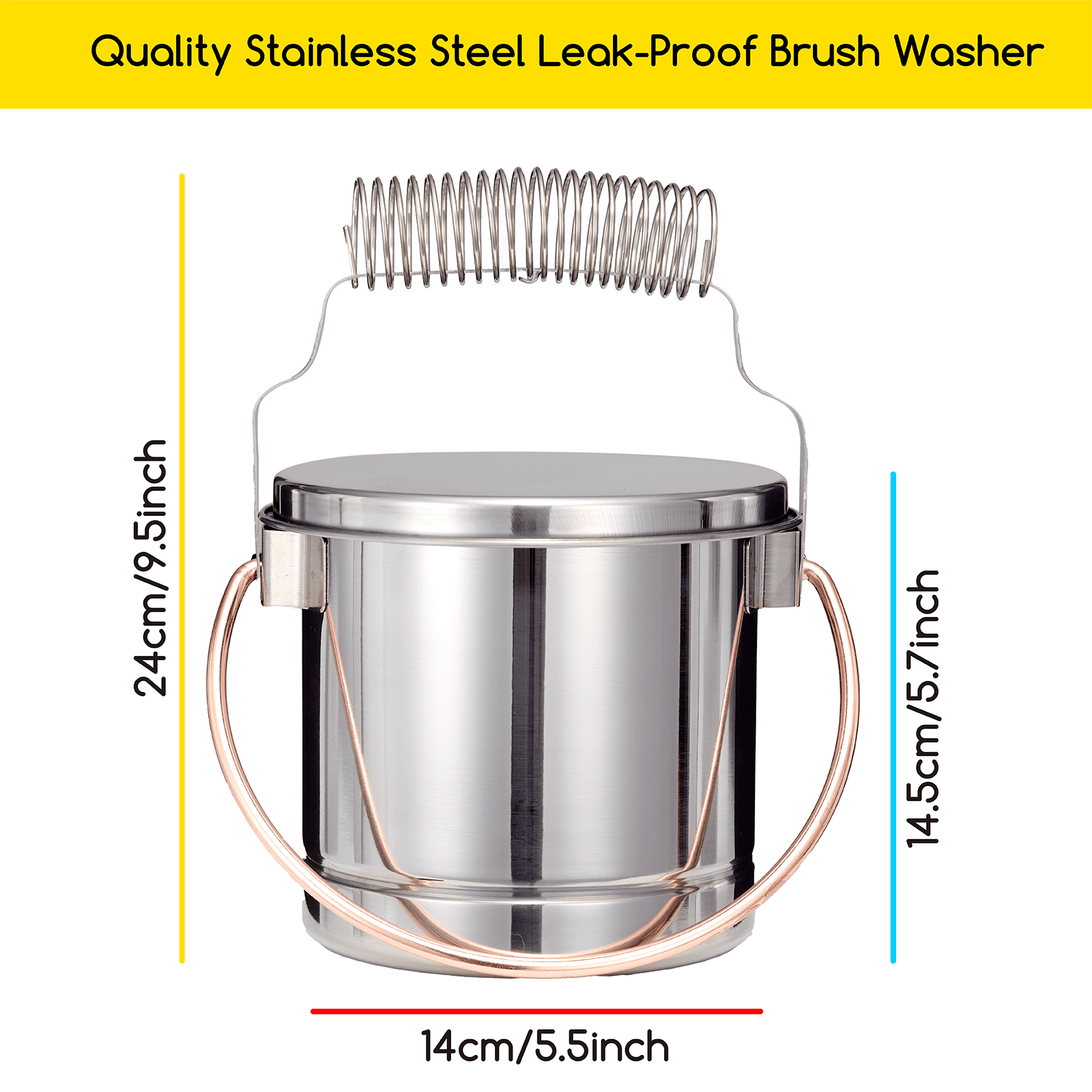 MEEDEN Portable Paint Brush Washer: Stainless Steel - Extra Large