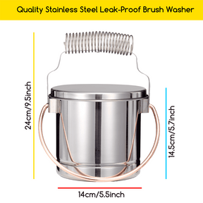 MEEDEN Portable Paint Brush Washer: Stainless Steel - Extra Large