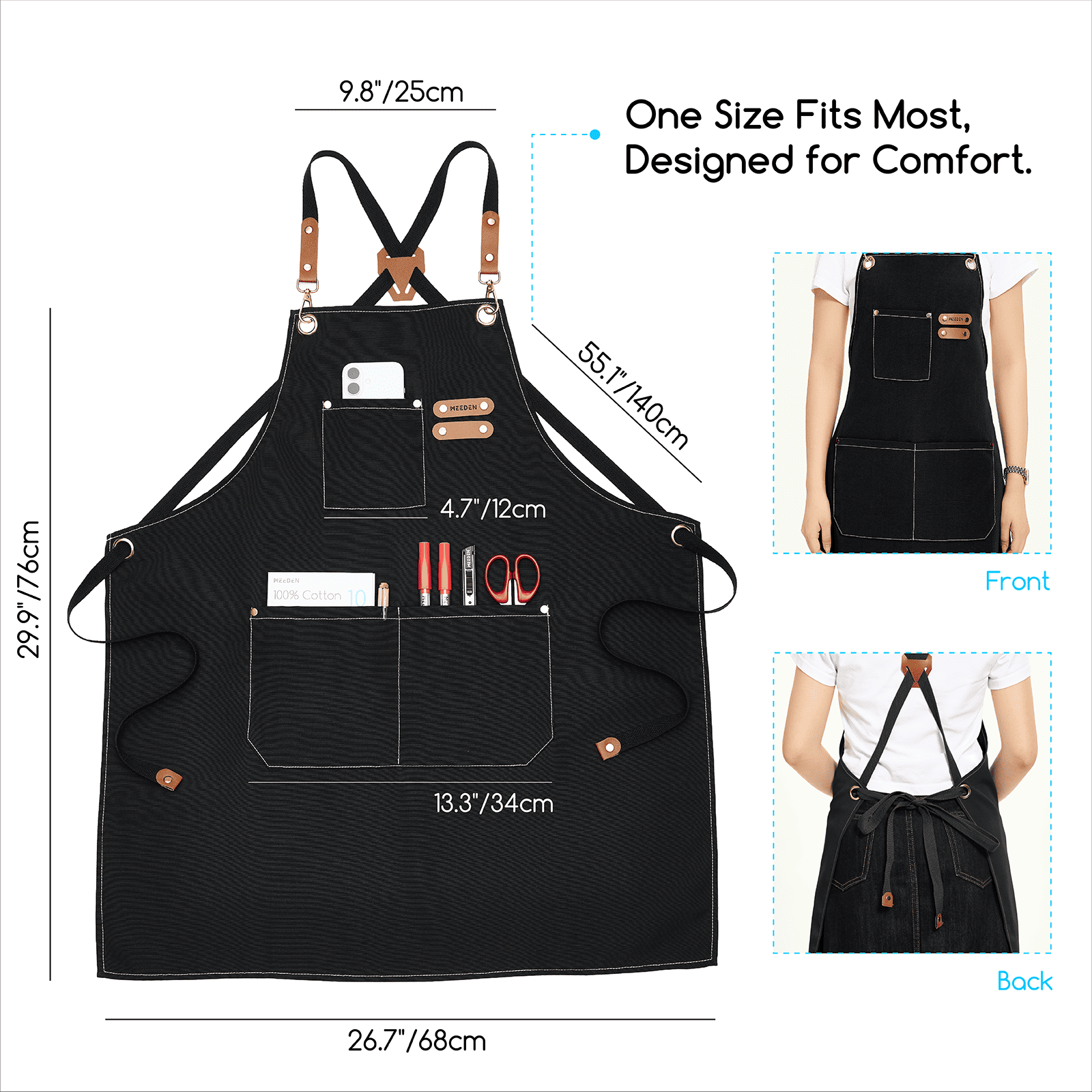 MEEDEN Waterproof Painting Apron – For Art & Crafts