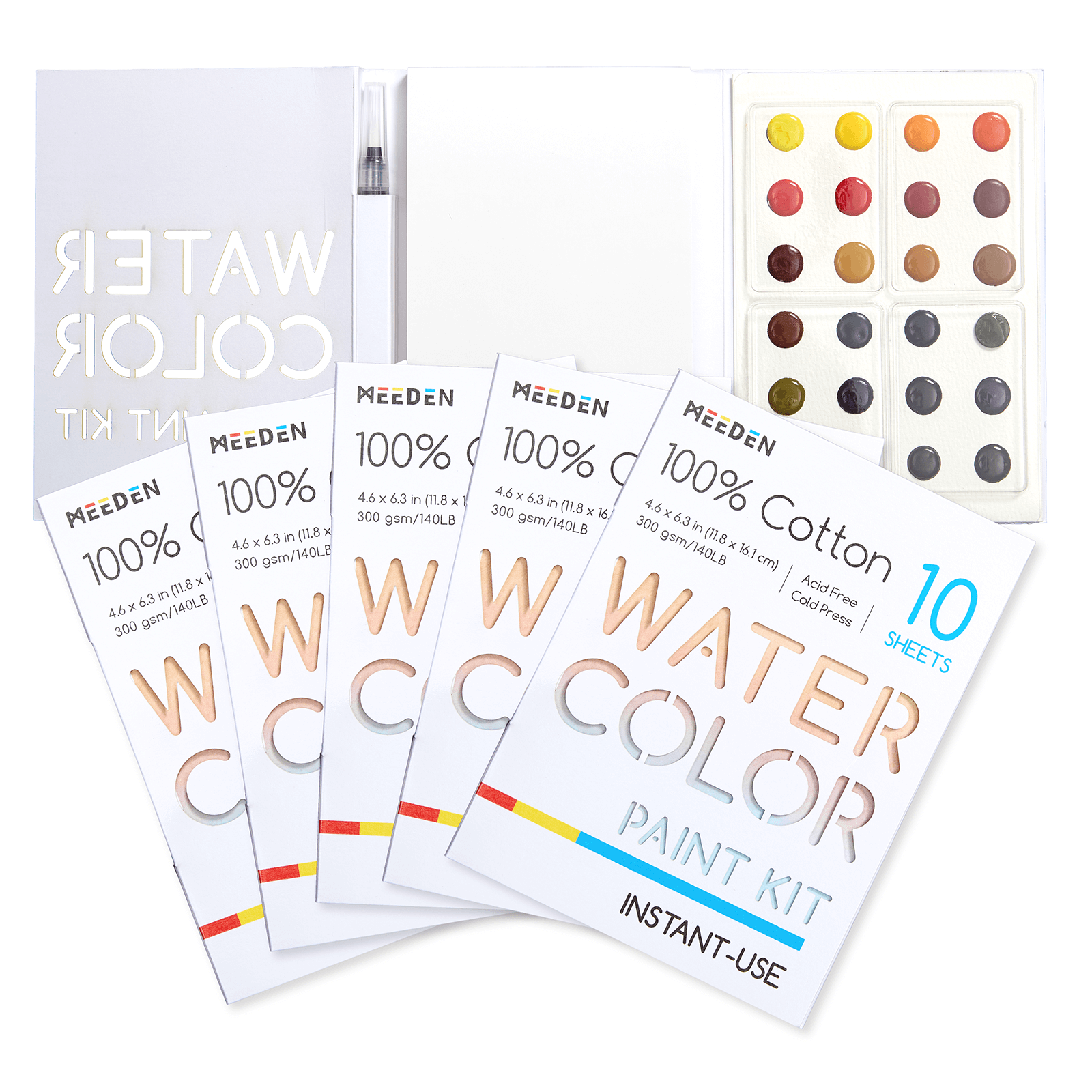 MEEDEN Portable Watercolor Paint Kit – 24 Colors