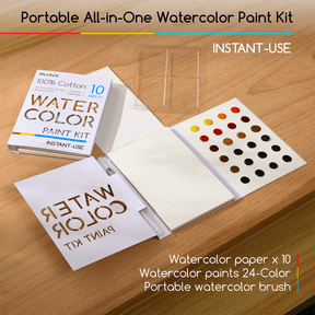 MEEDEN Portable Watercolor Paint Kit – 24 Colors