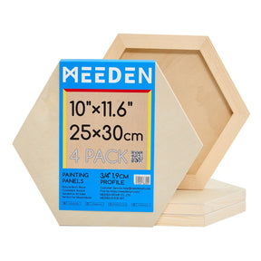 MEEDEN Hexagon Wood Canvas Panels