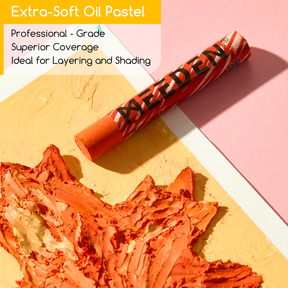 MEEDEN Soft Oil Pastel Kit, 90Pcs Complete Painting Set with Pastel Paper, Stencils & Palette Knives