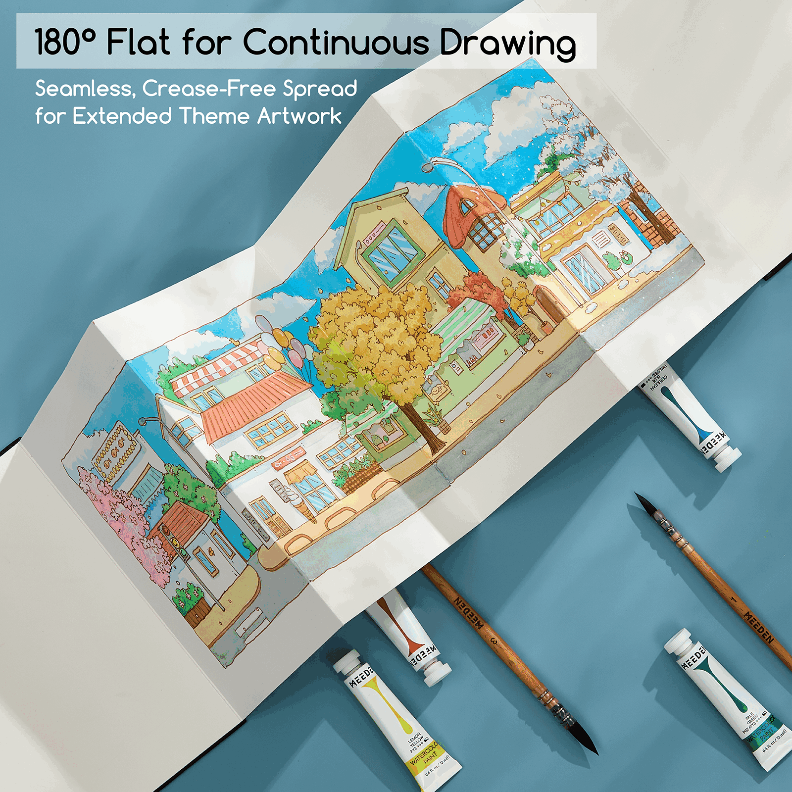 MEEDEN Watercolor Sketchbook - Portable, Acid-Free