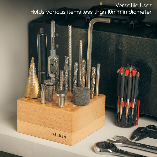 MEEDEN Beechwood Pencil and Brush Holder - 36 Holes