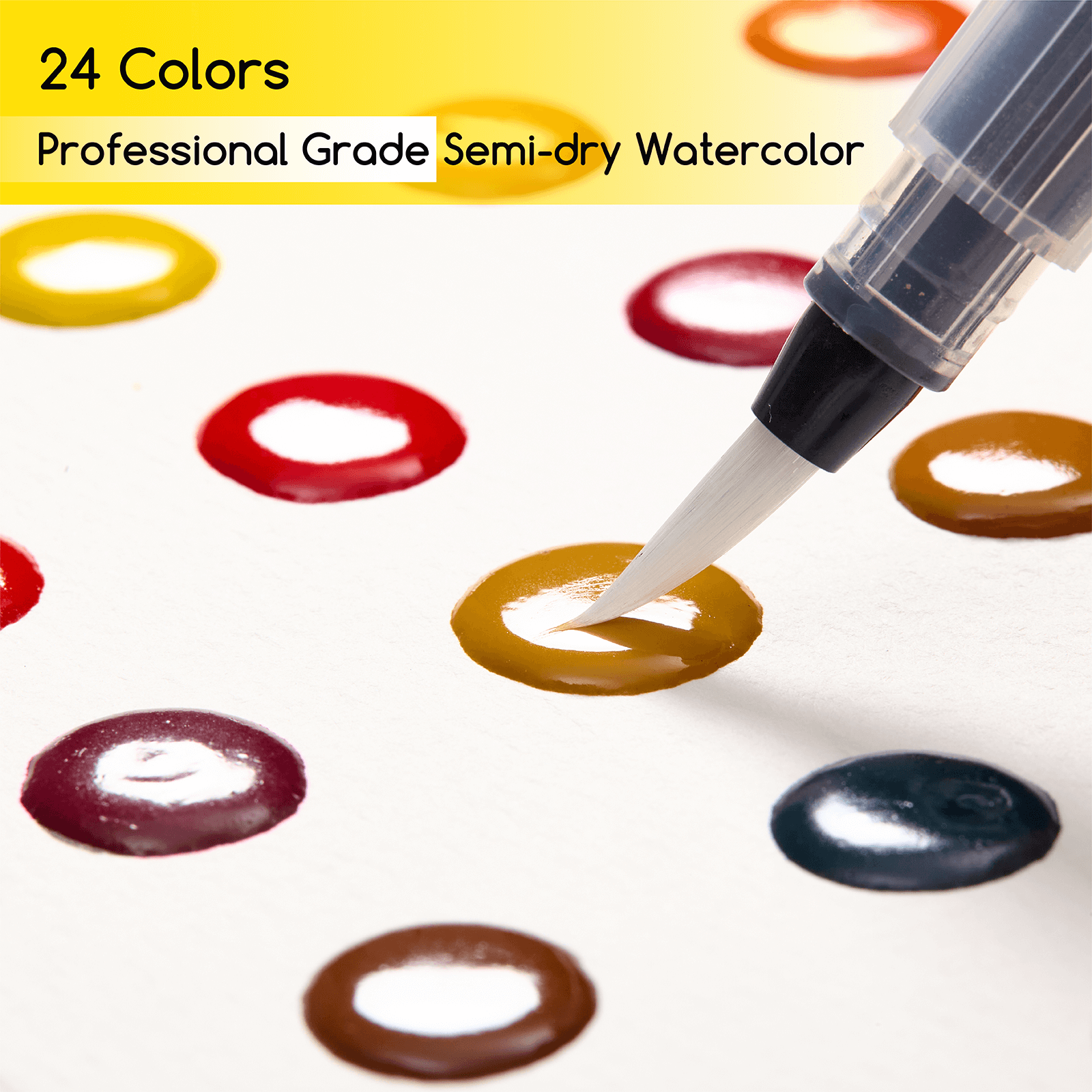 MEEDEN Portable Watercolor Paint Kit – 24 Colors