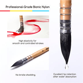MEEDEN Solid Watercolor and Professional Brushes Set