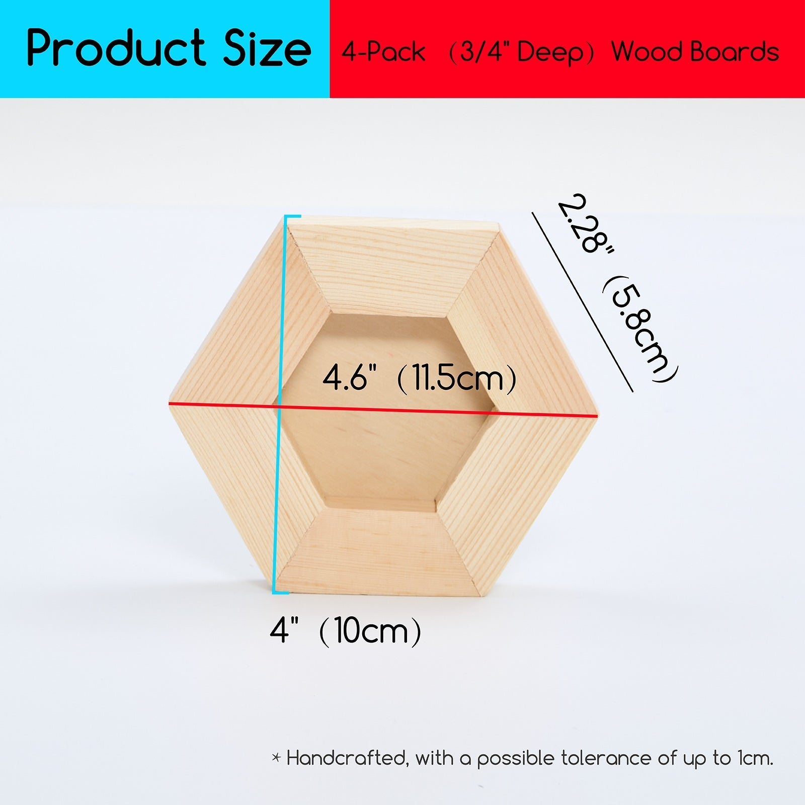 MEEDEN Hexagon Wood Canvas Panels