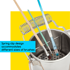 MEEDEN Portable Paint Brush Washer: Stainless Steel - Extra Large