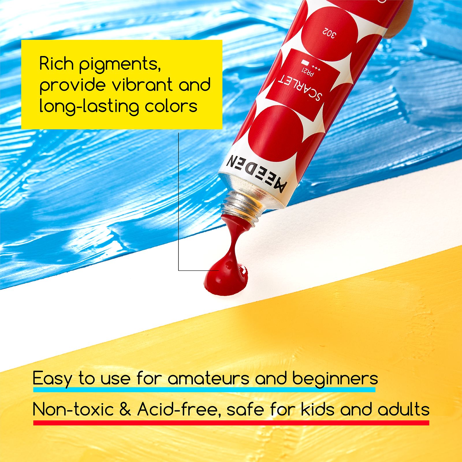 MEEDEN Gouache Paint Set, 48 Tubes, 12 ml / 0.4oz