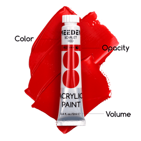 MEEDEN Acrylic Paint Set, 24 Tubes, 12 ml / 0.41 oz