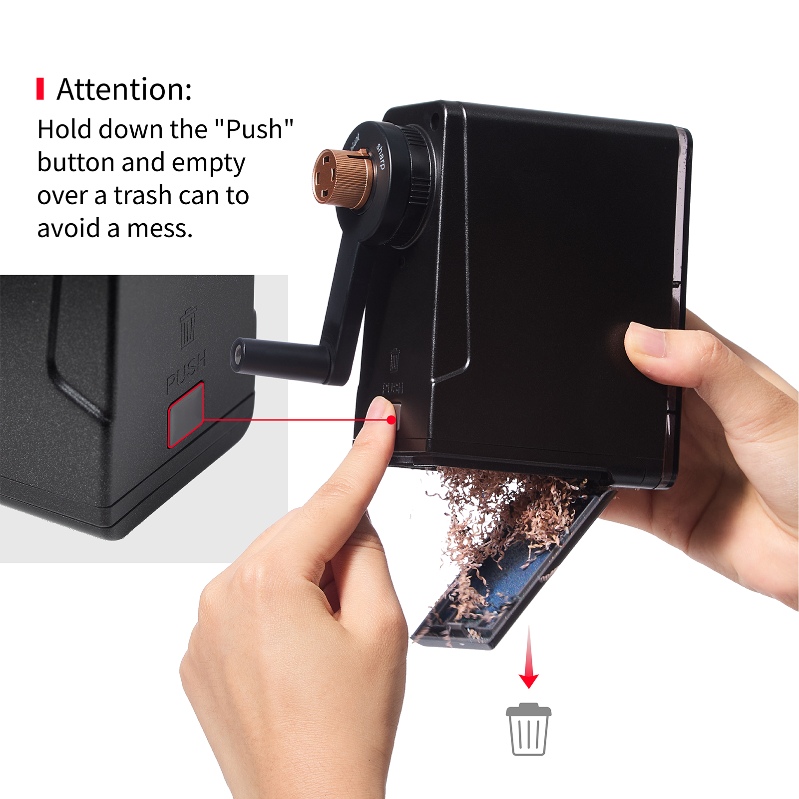 MEEDEN Long Point Manual Pencil Sharpener 7 Adjustable Sizes for Sketching & Drawing
