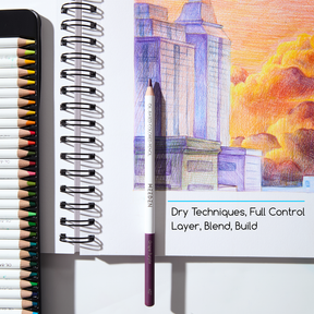 MEEDEN  100% Cotton Colored Pencil Sketchbook, 200gsm Hardcover Spiral Pad