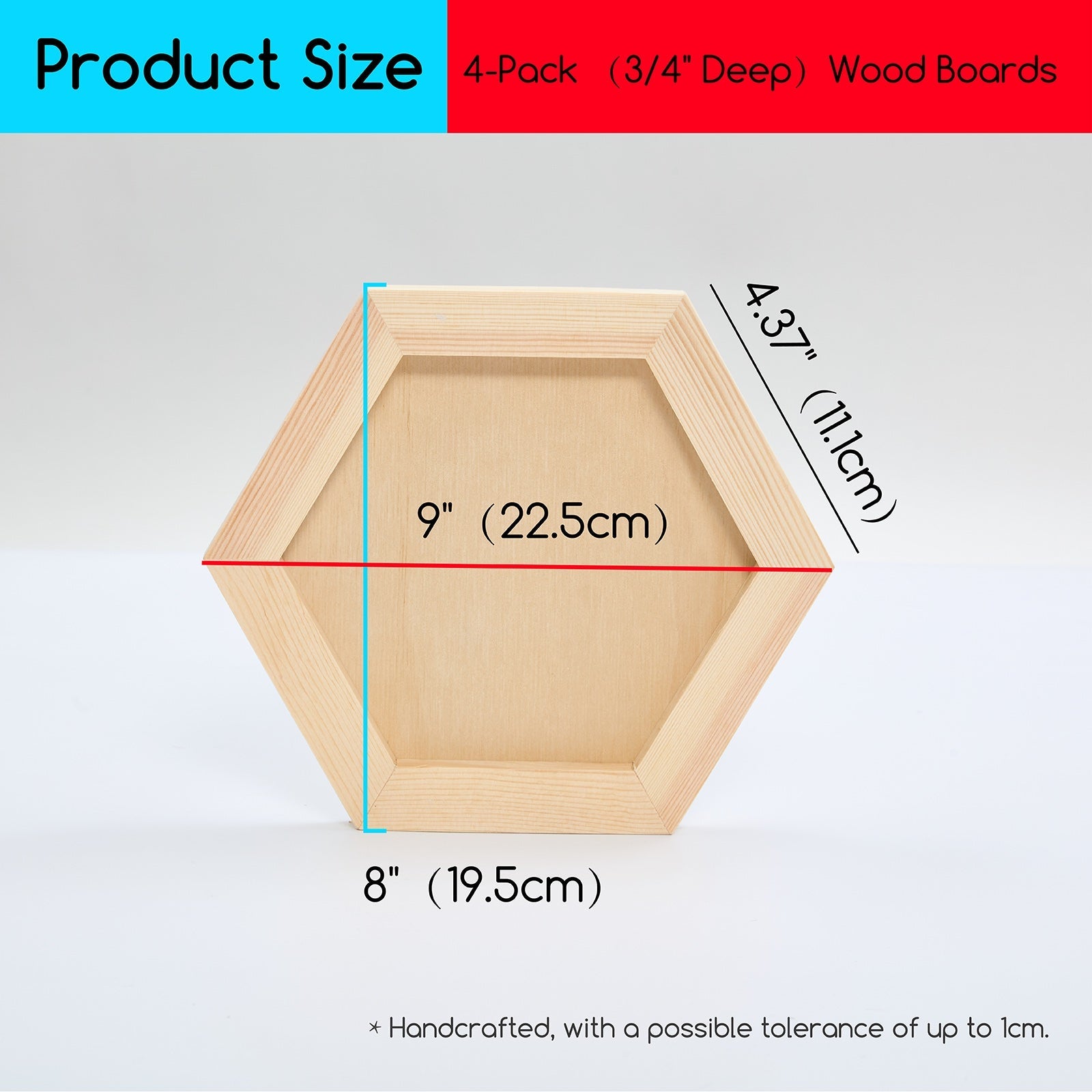 MEEDEN Hexagon Wood Canvas Panels
