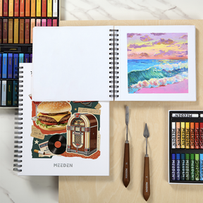 MEEDEN 8 x 8 inches Oil Pastel Paper Pad: 30 Sheets Fine Textured - 140lb/300gsm