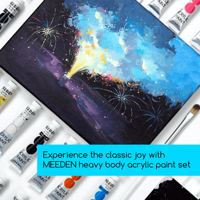 MEEDEN Acrylic Paint Set, 12 Tubes, 12 ml / 0.41 oz