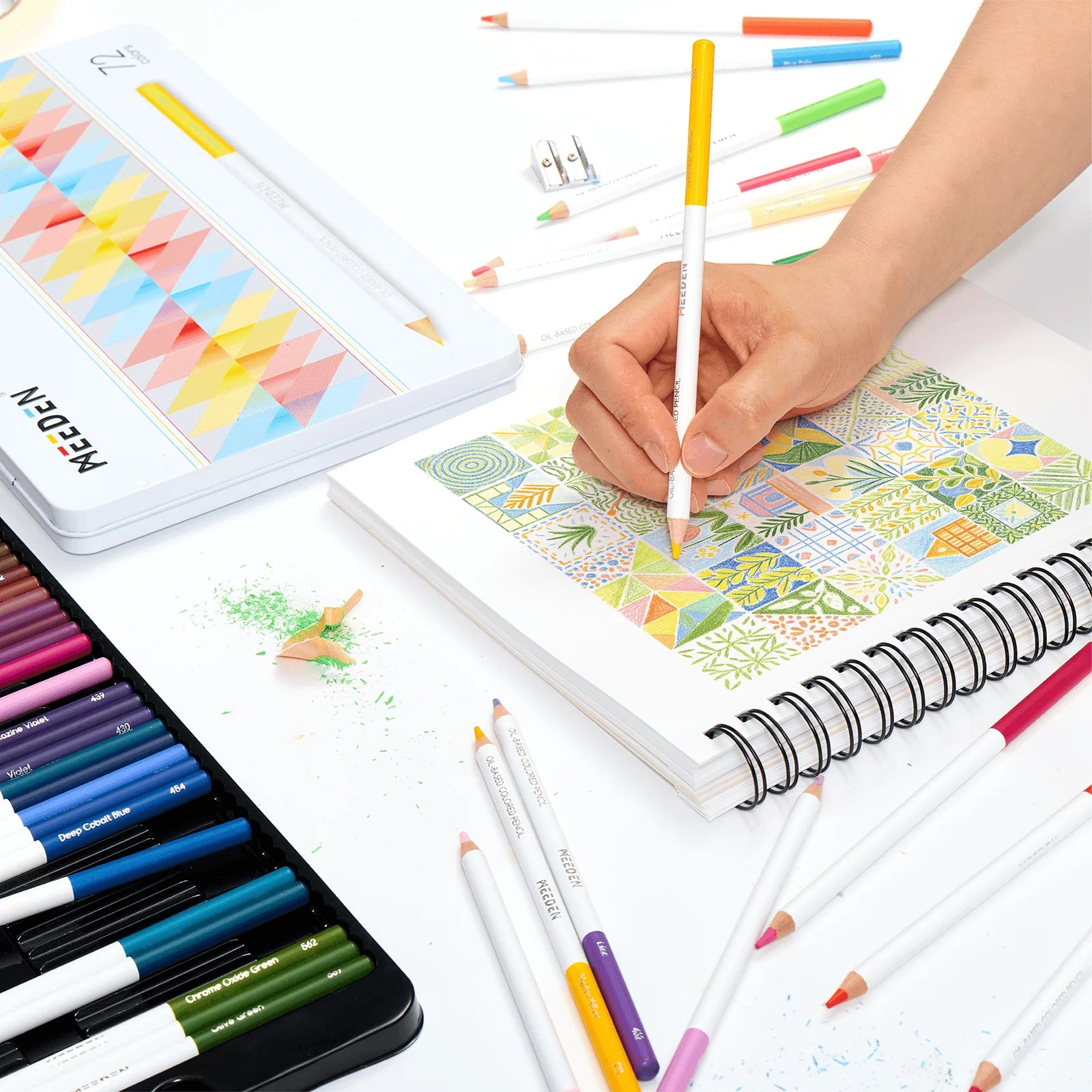 MEEDEN Professional 120-Color Oil Colored Pencils