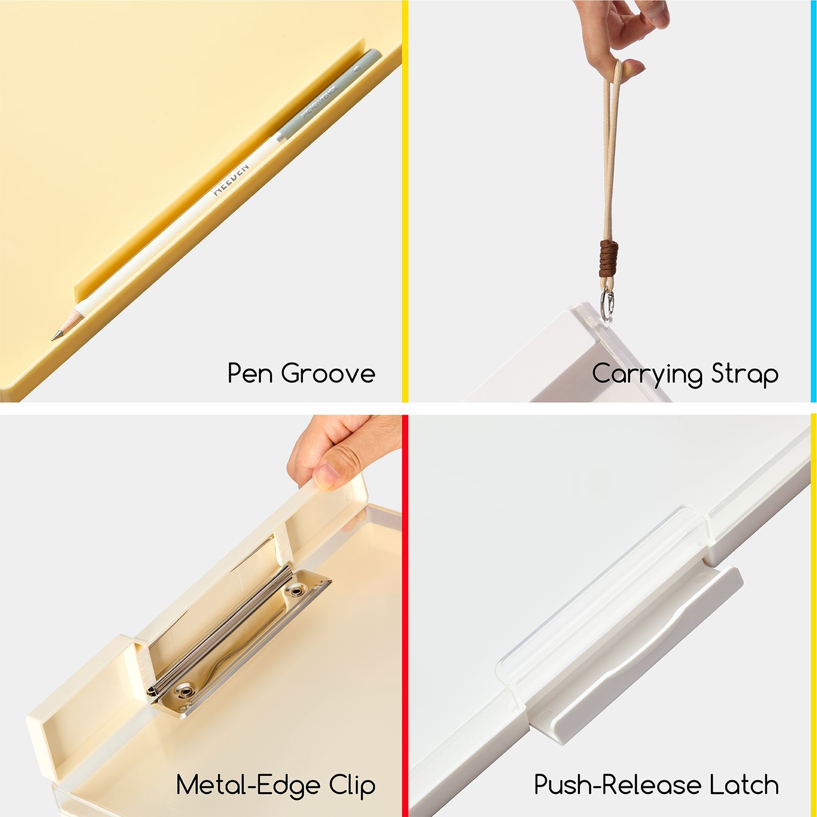 MEEDEN Portable Sketch Drawing Board | 2-in-1 Storage Clipboard for Artists
