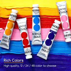 MEEDEN Acrylic Paint Set, 12 Tubes, 12 ml / 0.41 oz
