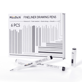 MEEDEN Black Micro Fineliner Pens – 6-Pack, 1mm-3mm , Waterproof Archival Ink for Drawing & Poster Art