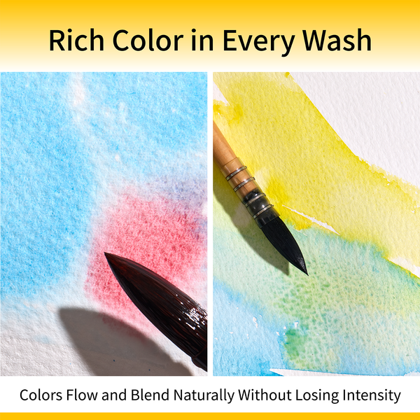 MEEDEN 100% Cotton Watercolor Sketchbook 300gsm Cold Press, 30 Sheets Spiral Bound