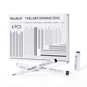 MEEDEN Black Micro Fineliner Pens – 6-Pack, 1mm-3mm , Waterproof Archival Ink for Drawing & Poster Art
