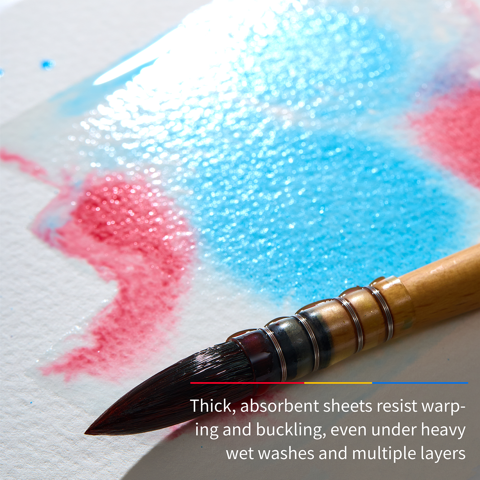 MEEDEN 100% Cotton Watercolor Sketchbook 300gsm Cold Press, 30 Sheets Spiral Bound