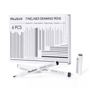 MEEDEN Black Micro Fineliner Pens – 6-Pack, 1mm-3mm , Waterproof Archival Ink for Drawing & Poster Art