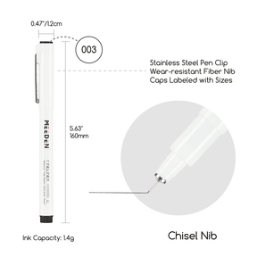 MEEDEN Black Micro Fineliner Pens – 6-Pack, 0.03mm-1mm, Waterproof Archival Ink for Drawing & Lettering