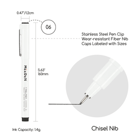 MEEDEN Black Micro Fineliner Pens – 6-Pack, 0.03mm-1mm, Waterproof Archival Ink for Drawing & Lettering