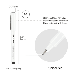MEEDEN Black Micro Fineliner Pens – 6-Pack, 0.03mm-1mm, Waterproof Archival Ink for Drawing & Lettering