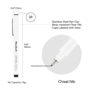 MEEDEN Black Micro Fineliner Pens – 6-Pack, 0.03mm-1mm, Waterproof Archival Ink for Drawing & Lettering