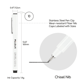 MEEDEN Black Micro Fineliner Pens – 6-Pack, 0.03mm-1mm, Waterproof Archival Ink for Drawing & Lettering