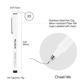 MEEDEN Black Micro Fineliner Pens – 6-Pack, 0.4-1.2mm, Waterproof Archival Ink for Sketching & Illustration