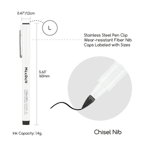 MEEDEN Black Micro Fineliner Pens – 6-Pack, 0.8-3mm, Waterproof Archival Ink for Sketching & Illustration